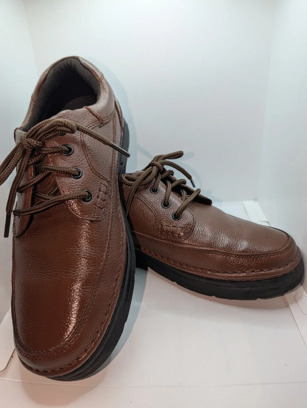 Men's Nunn Bush Cameron Moc Toe Comfort Gel Oxfords, Size 10W, Brown